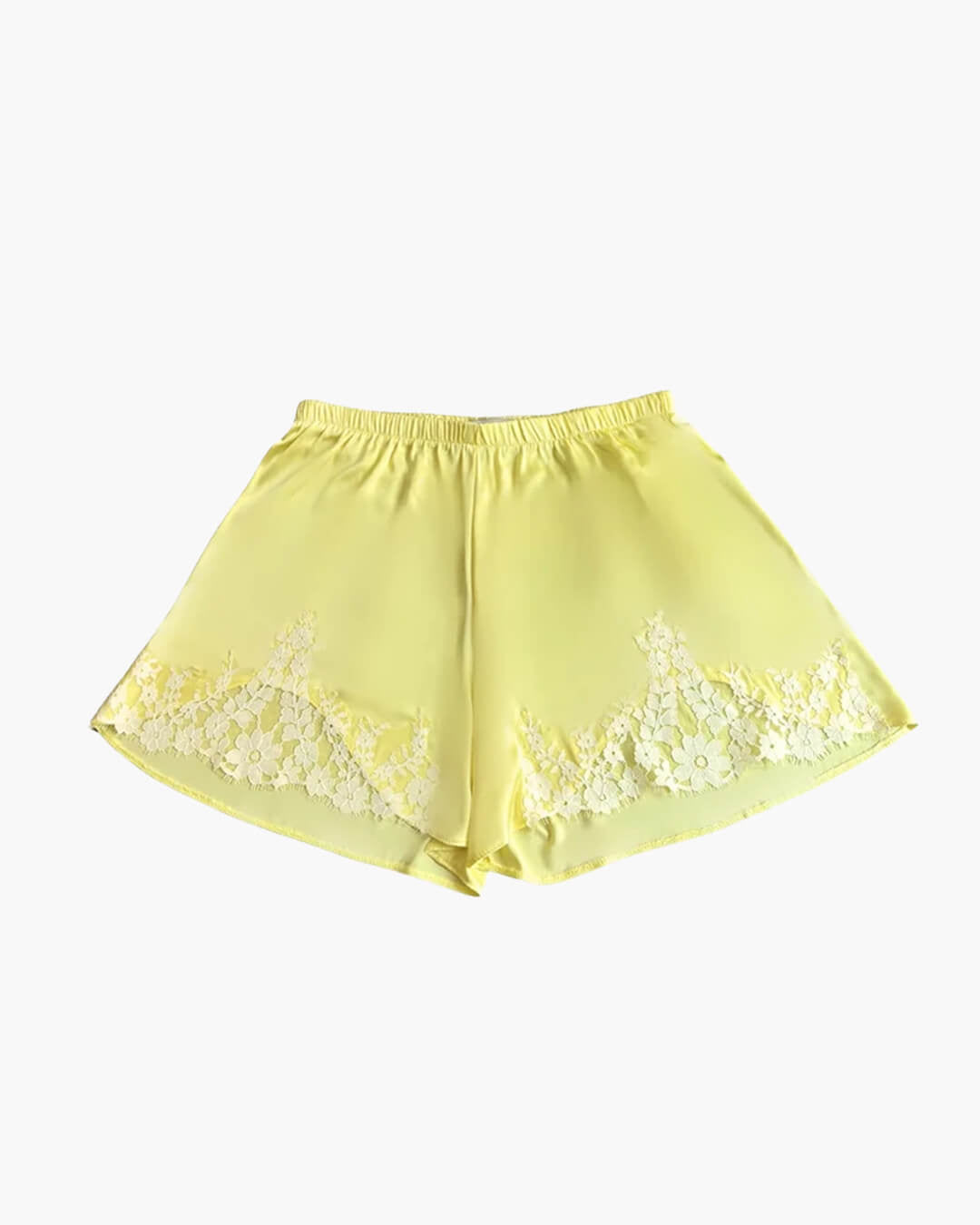 Laura Lace Patchwork Satin Shorts - Women's Casual Shorts - Image 7