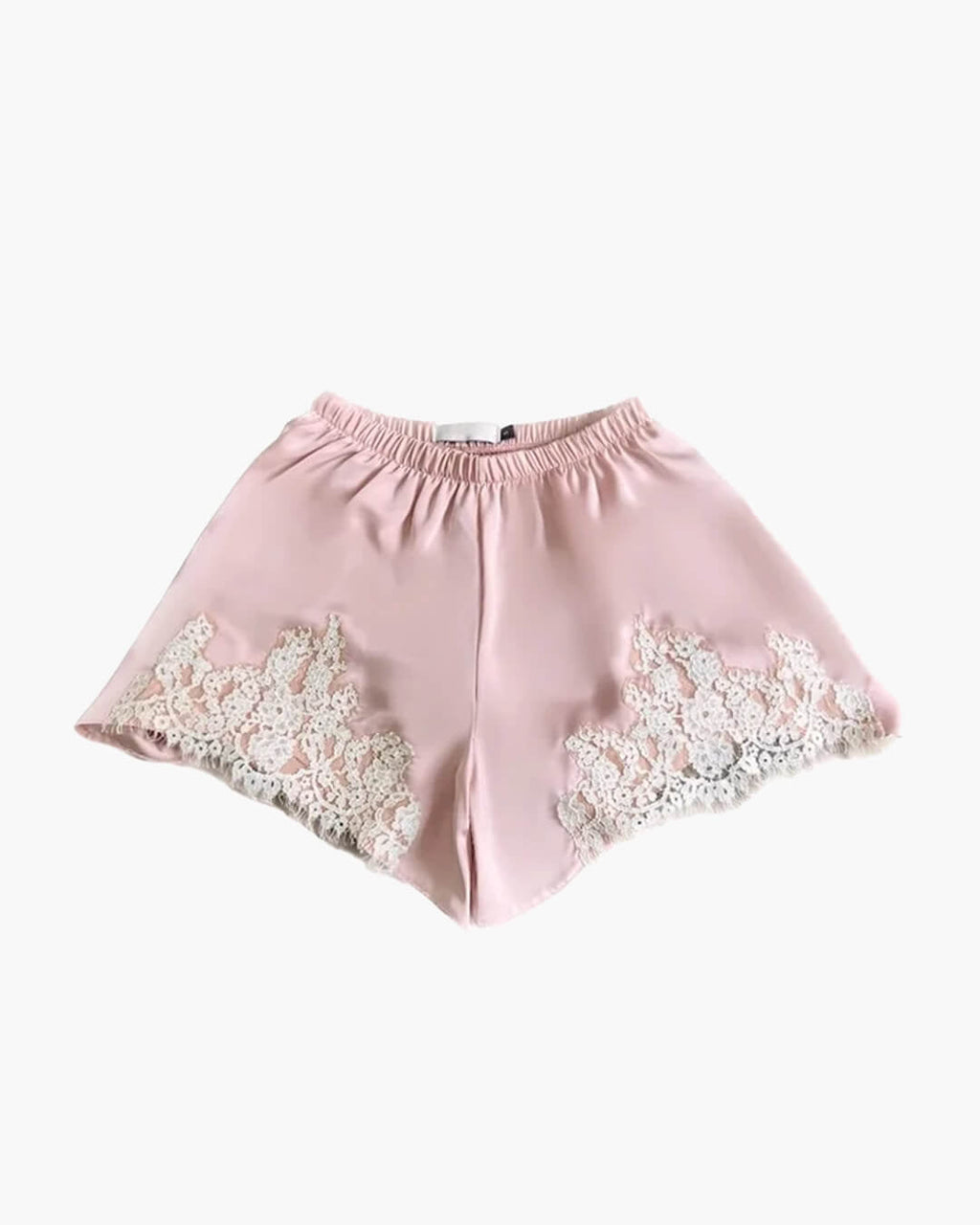 Laura Lace Patchwork Satin Shorts - Women's Casual Shorts - Image 8