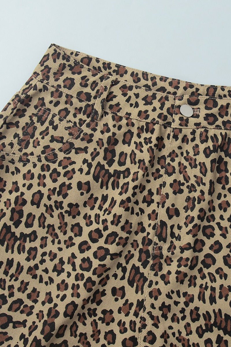 Nicole Leopard Print Shorts - Women's Casual Shorts - Image 5