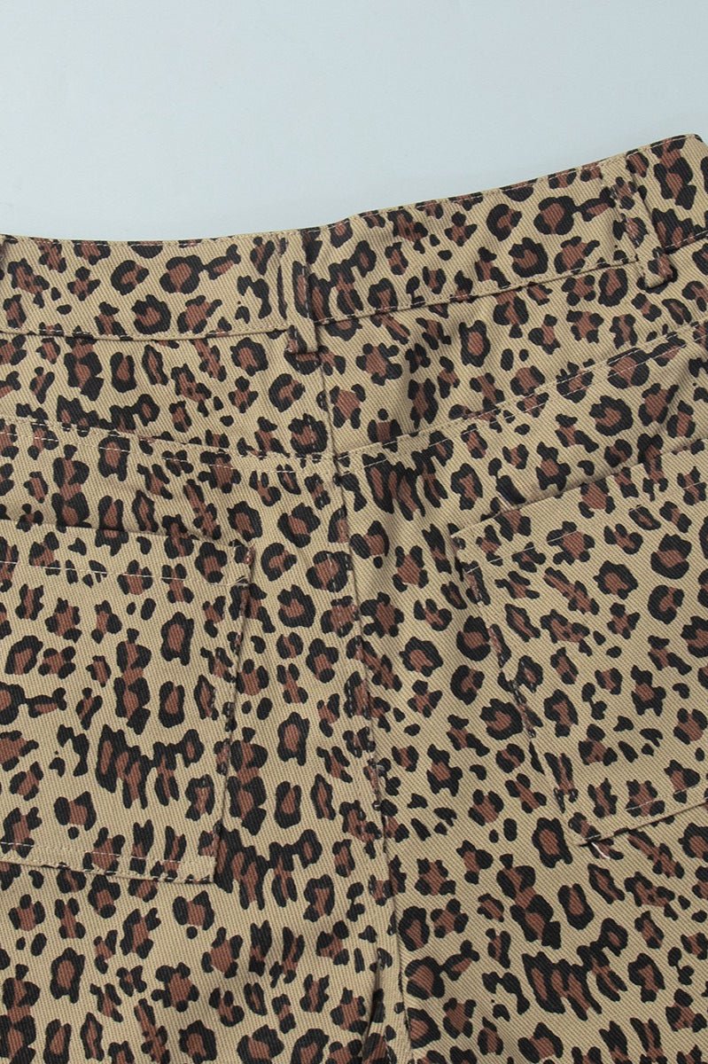 Nicole Leopard Print Shorts - Women's Casual Shorts - Image 6