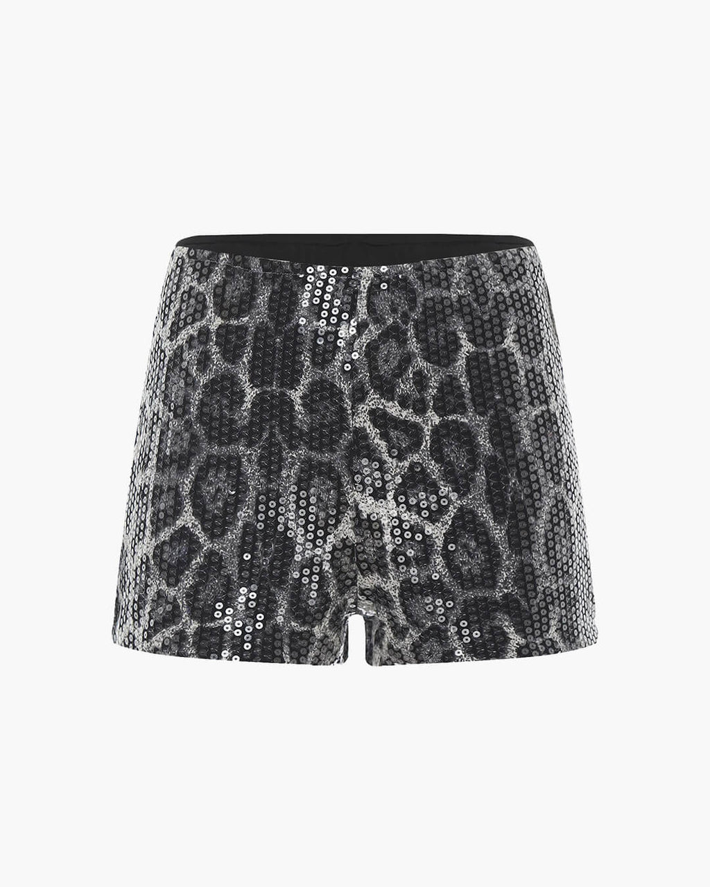 Quennie Leopard Sequin Shorts - Women's Casual Shorts - Image 11