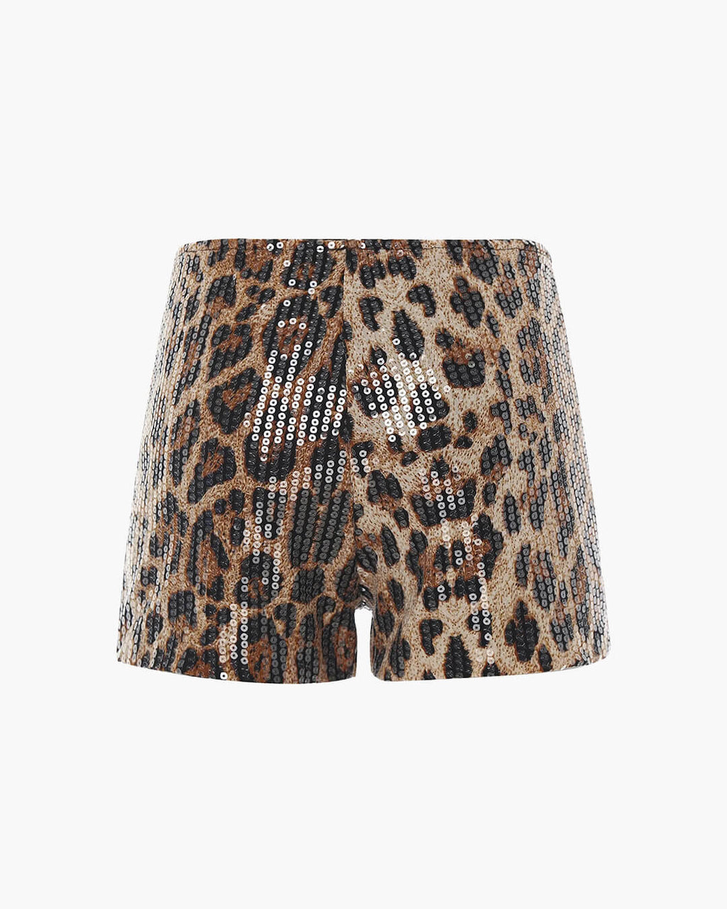Quennie Leopard Sequin Shorts - Women's Casual Shorts - Image 10