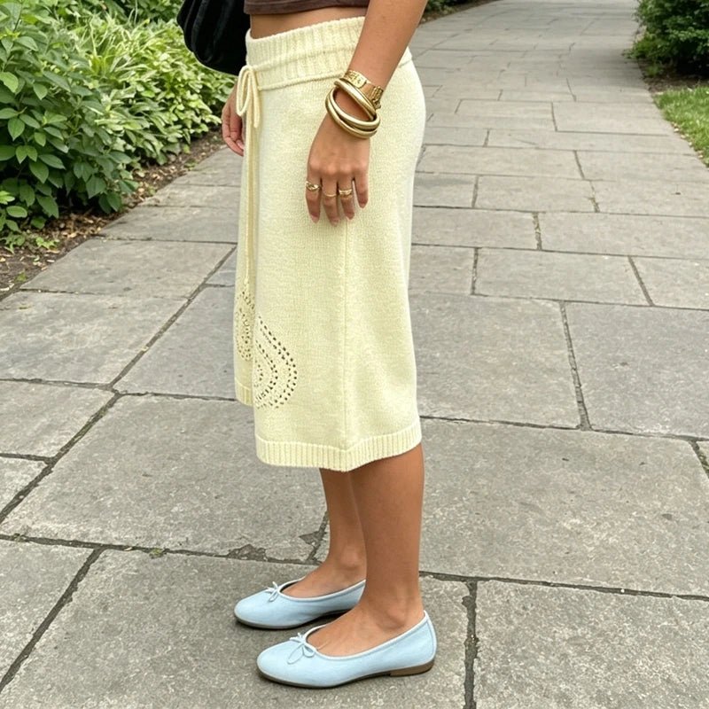 Sabina Knit Wide-Leg Culottes Shorts - Women's Casual Shorts - Image 2