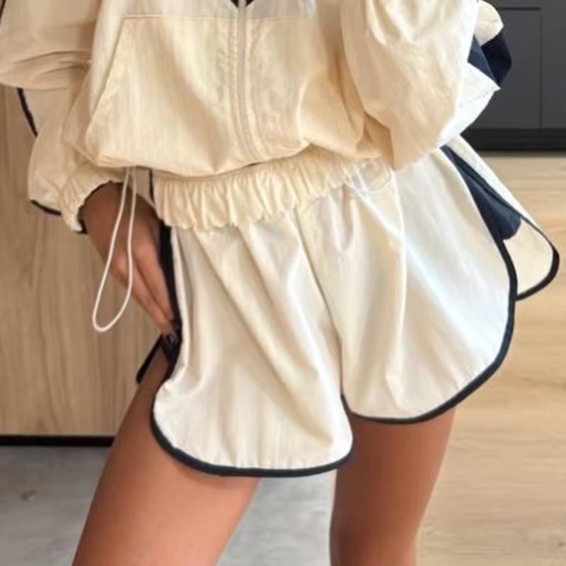 Ellen Chevron Windbreaker Shorts Set - Women's Coordinated Shorts Outfit - Image 8