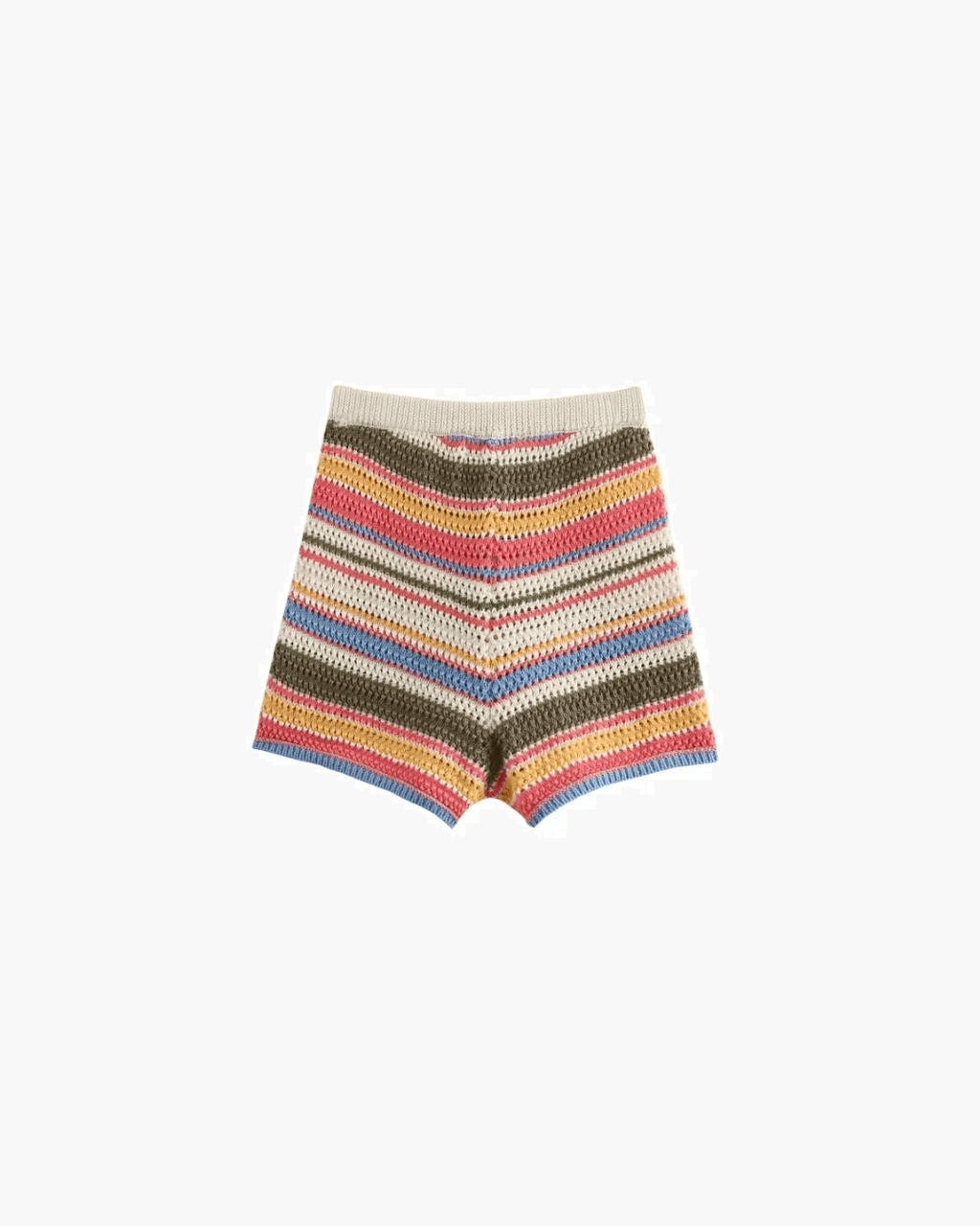 Margot Striped Knit Crop Set - Women's Coordinated Shorts Outfit - Image 6