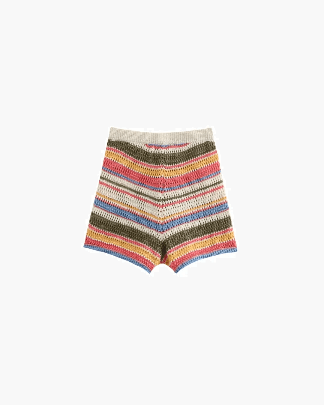 Margot Striped Knit Crop Set - Women's Coordinated Shorts Outfit - Image 6