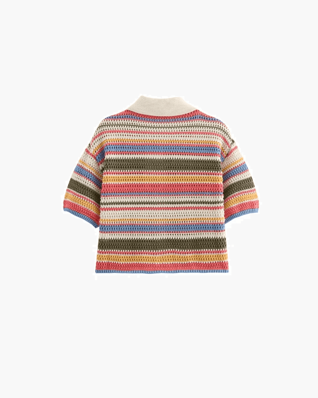 Margot Striped Knit Crop Set - Women's Coordinated Shorts Outfit - Image 5