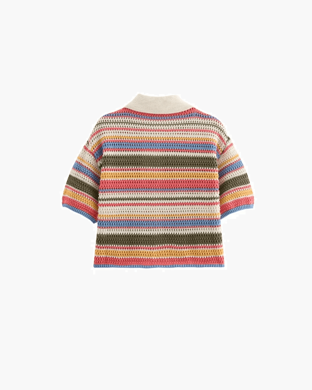 Margot Striped Knit Crop Set - Women's Coordinated Shorts Outfit - Image 5