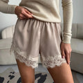 Suzette Lace Satin Shorts - Women's Casual Shorts - Image 3