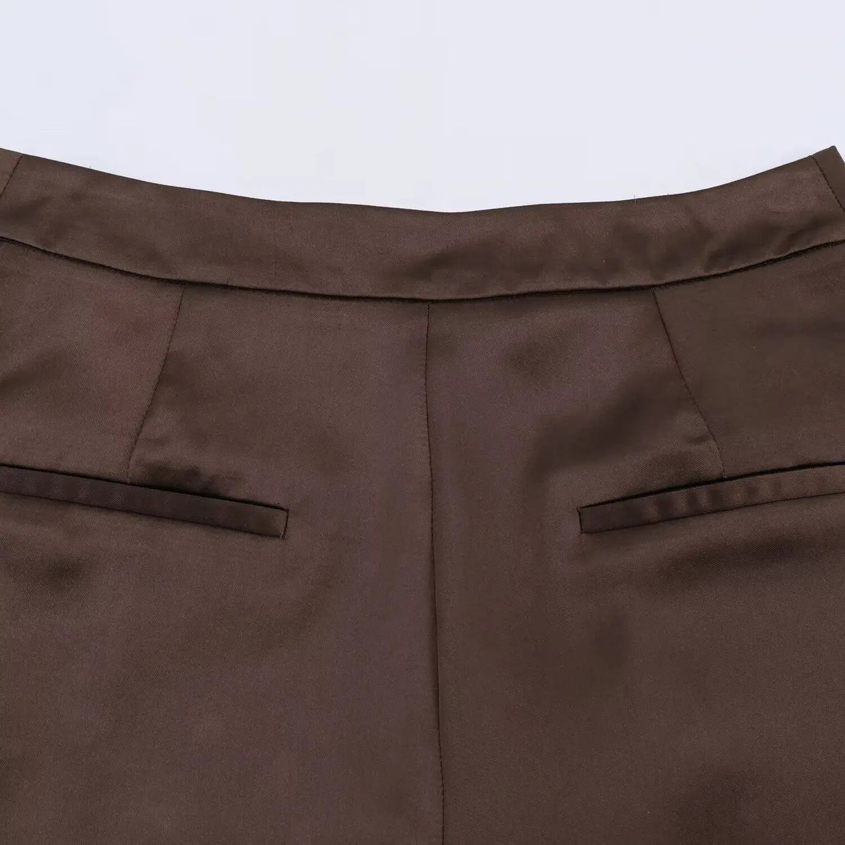 Xylia Lace Trim Satin Mini Shorts - Women's Casual Shorts - Image 3