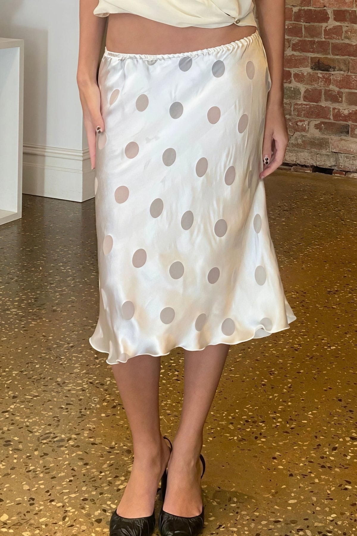 Aislinne Polka Dot Sheer Skirt - Women's Fashion Skirt - Image 2