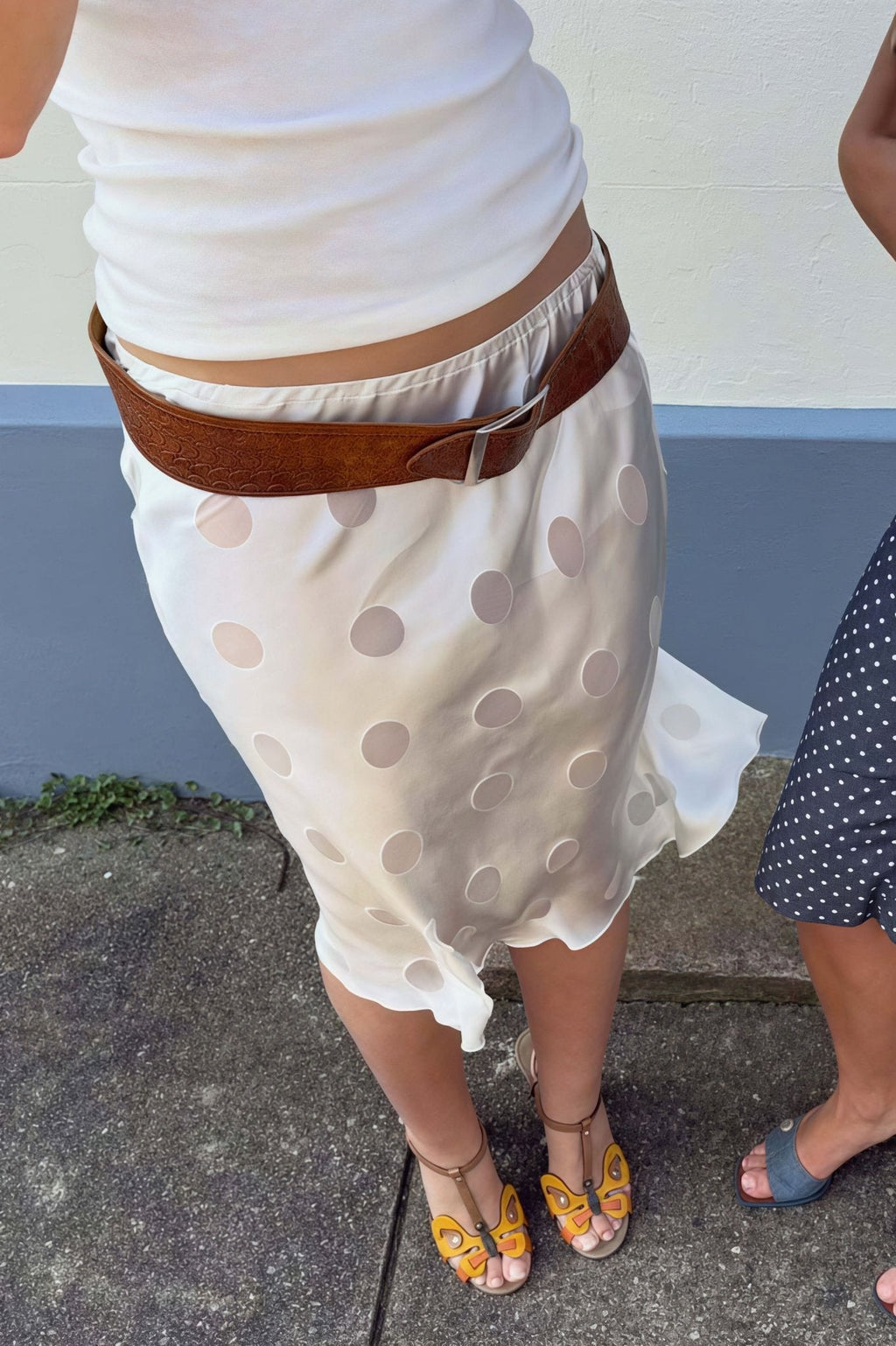 Aislinne Polka Dot Sheer Skirt - Women's Fashion Skirt
