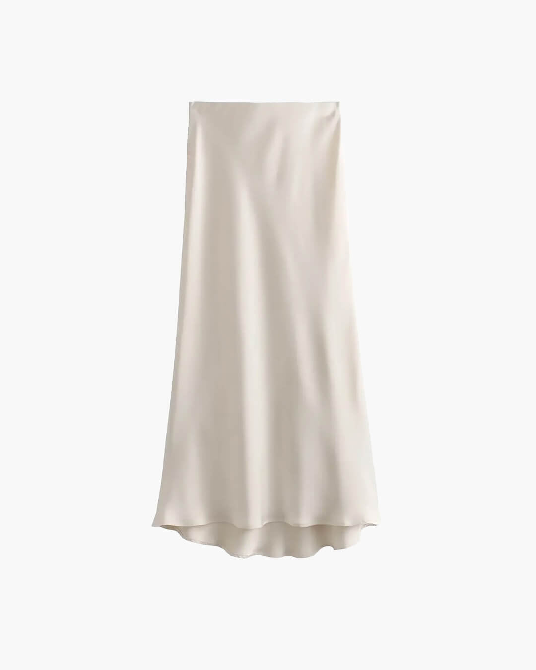 Anais High Waist Black Satin Midi Skirt for Women - Elegant Satin Skirt - Image 2