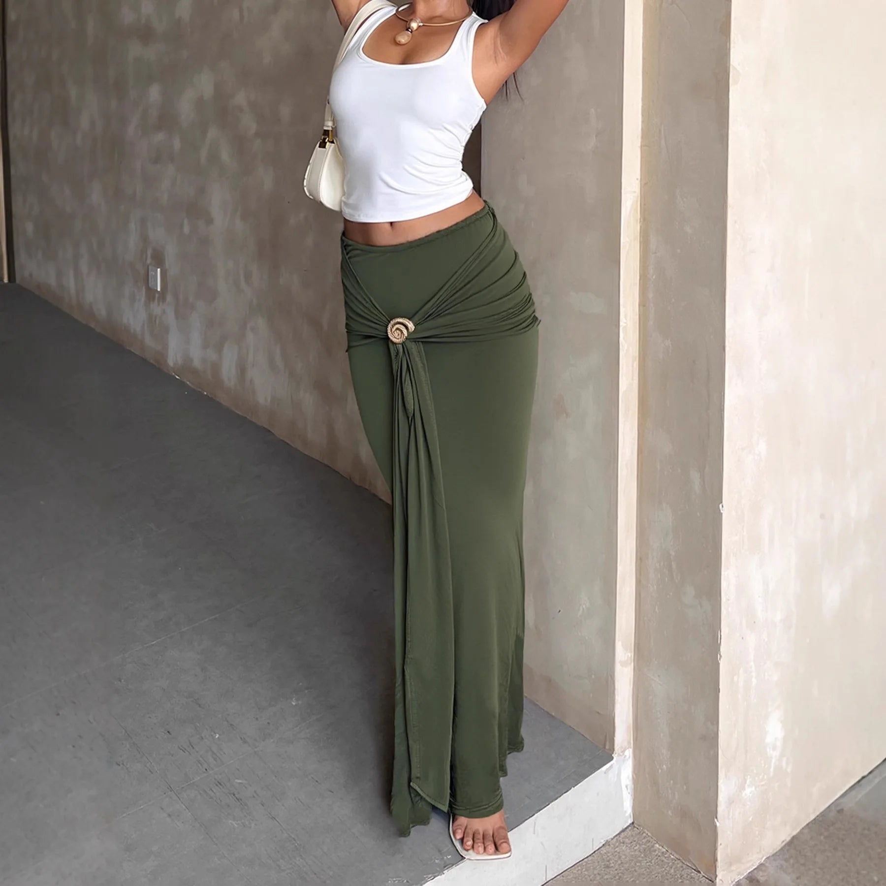 Lily Low-Rise Maxi Skirt - Women's Fashion Skirt