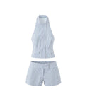 Briana Striped Mini Skirt Set - Women's Fashion Skirt