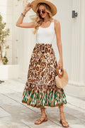 Valerie Boho Ruffle Floral Maxi Skirt - Women's Fashion Skirt