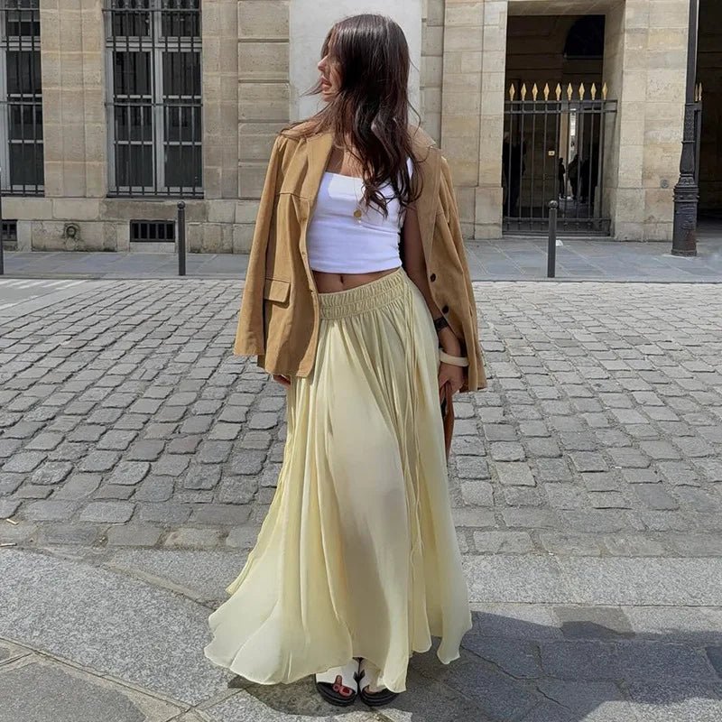 Iris A-Line Lace-Up Skirt - Women's Fashion Skirt