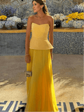 Sophia Pleated Summer Skirt Set - Women's Fashion Skirt