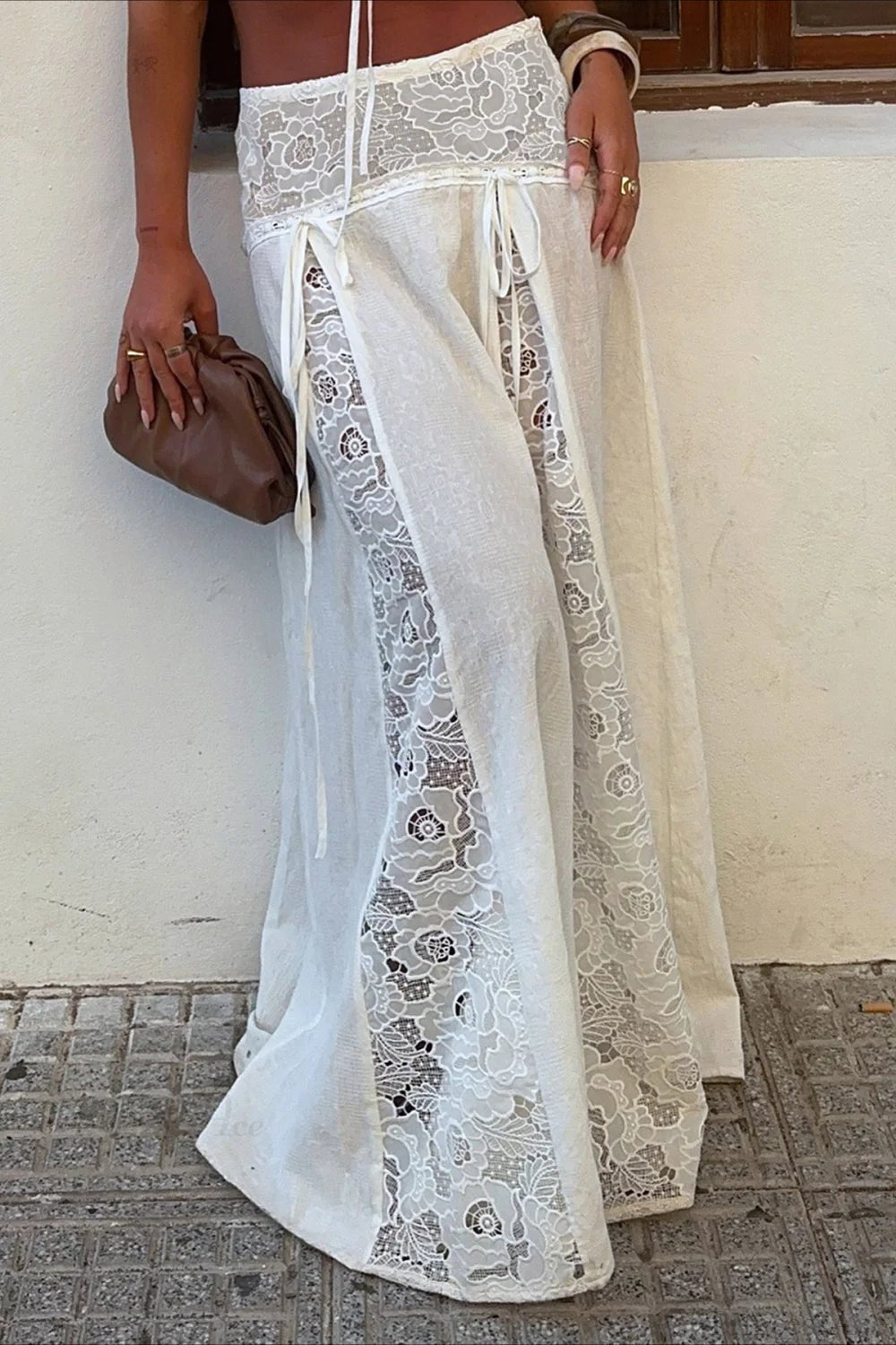 Afsana Boho Lace Patchwork Maxi Skirt - Women's Fashion Skirt - Image 5