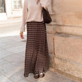 Beatrice Polka Dot Satin Maxi Skirt - Women's Fashion Skirt