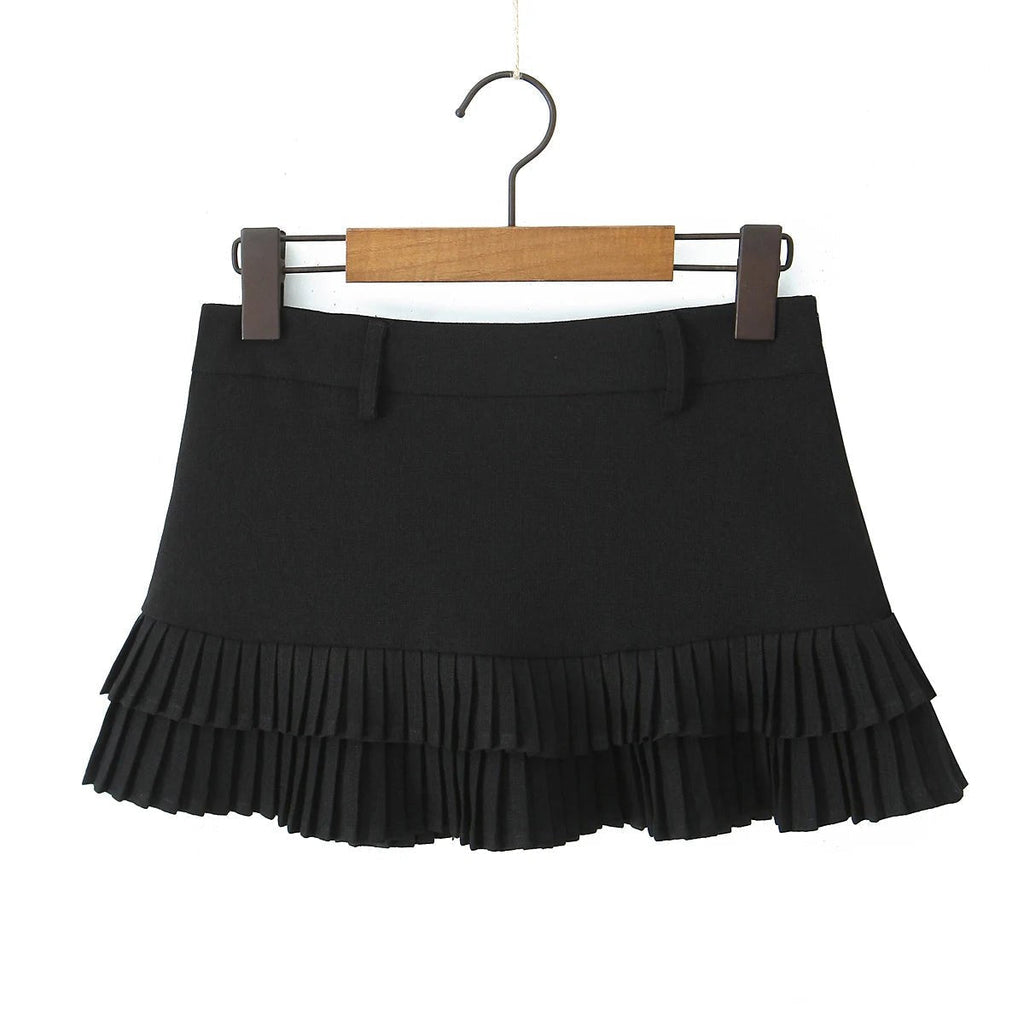 Adarsha Low-Waist Pleated Mini Skirt - Women's Fashion Skirt - Image 8