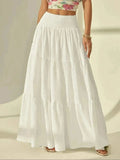 Calla Women's Tiered A-Line Maxi Skirt with Comfortable Elastic Waist - Image 5