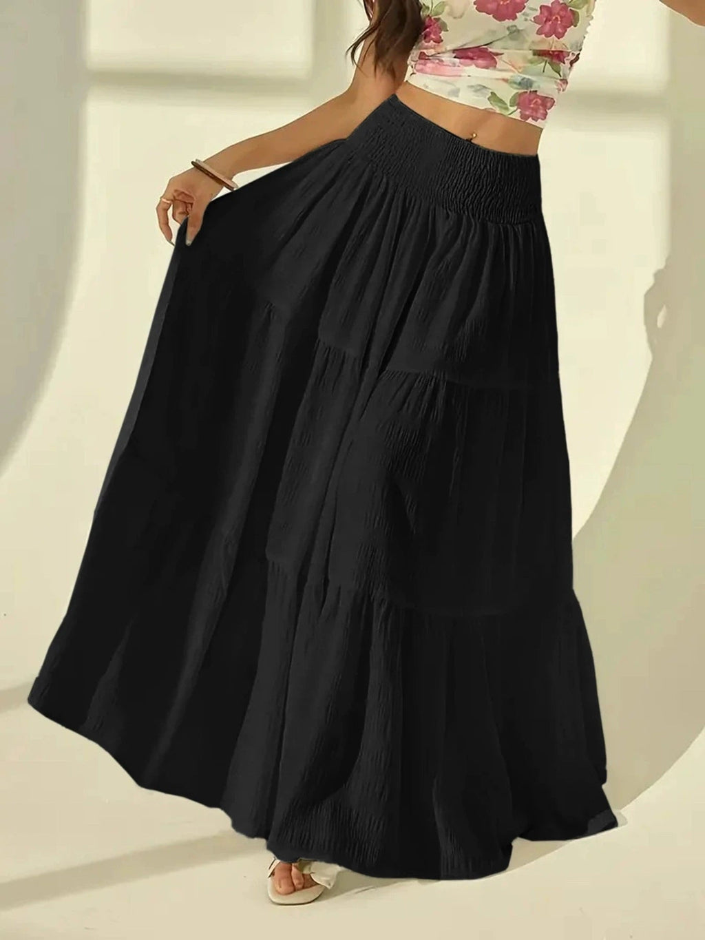 Celeste Layered Maxi Skirt - Women's Fashion Skirt