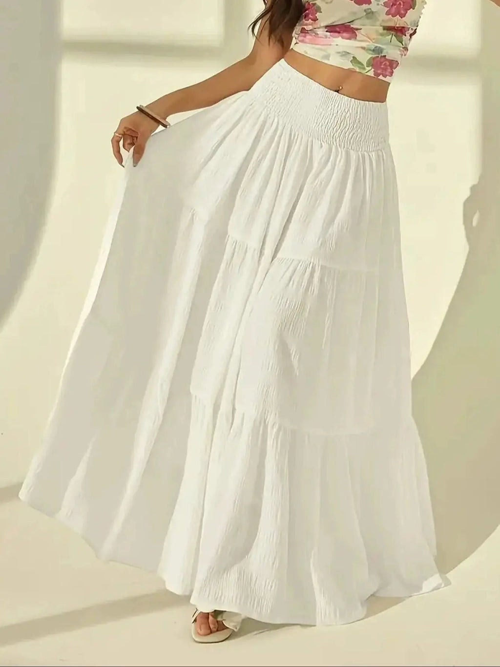 Celeste Layered Maxi Skirt - Women's Fashion Skirt - Image 4