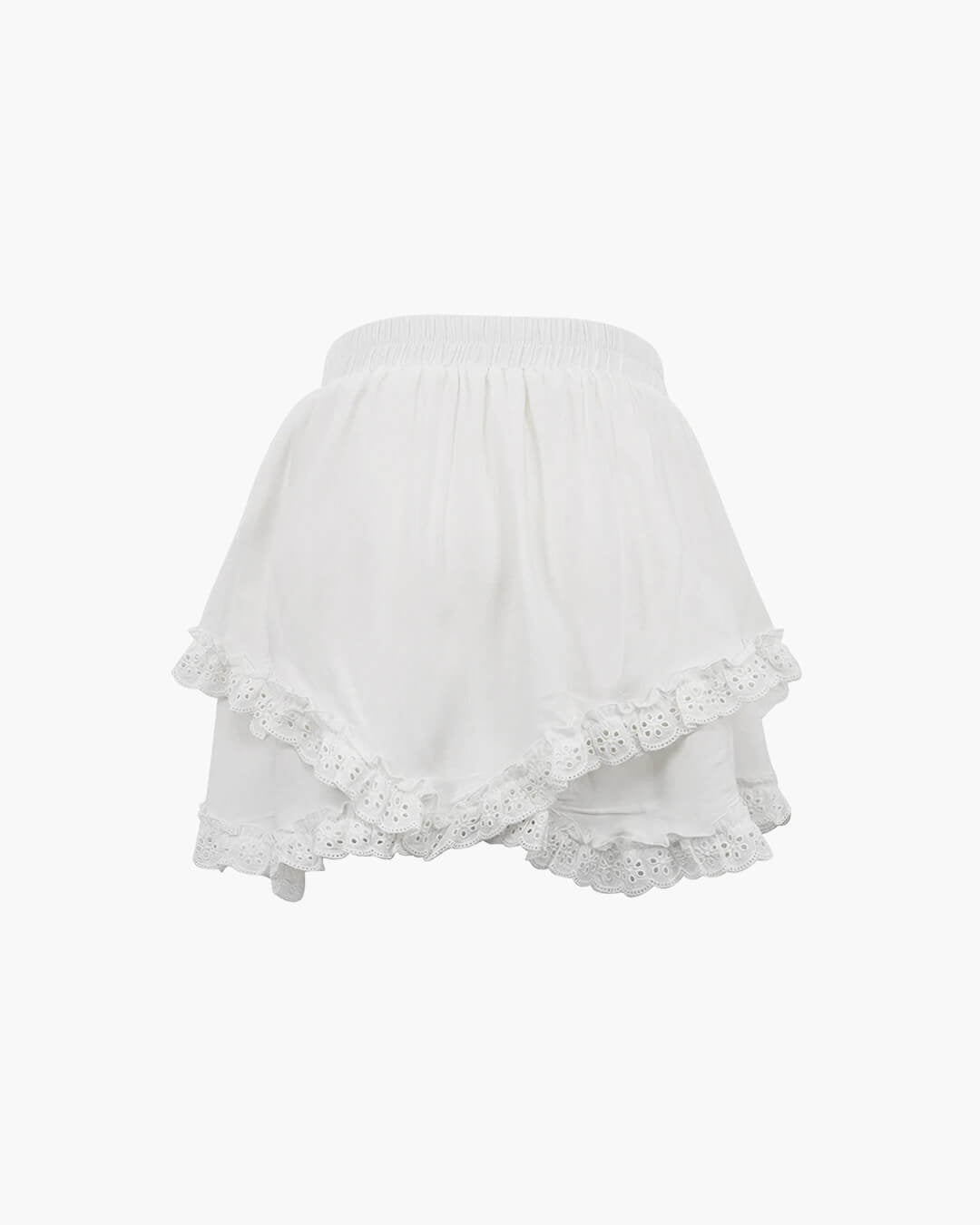 Kyrie Ruffled Trim Layered Mini Skirt - Women's Fashion Skirt