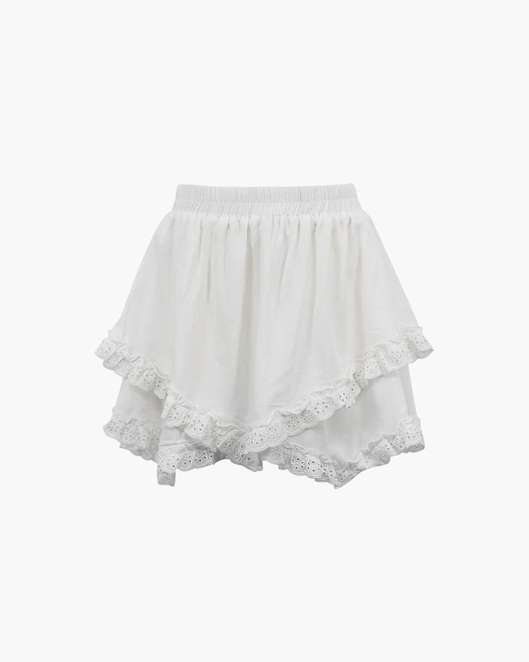 Kyrie Ruffled Trim Layered Mini Skirt - Women's Fashion Skirt - Image 2