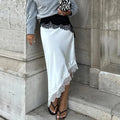Leslie Asymmetric Midi Skirt - Women's Fashion Skirt - Image 2