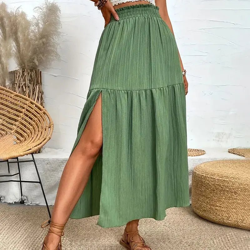 Maia Bohemian Midi Ruffle Skirt - Women's Fashion Skirt - Image 8