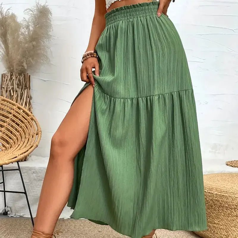 Maia Bohemian Midi Ruffle Skirt - Women's Fashion Skirt - Image 7