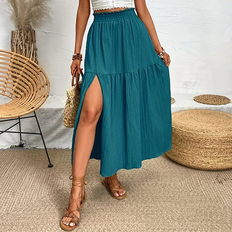 Maia Bohemian Midi Ruffle Skirt - Women's Fashion Skirt - Image 5
