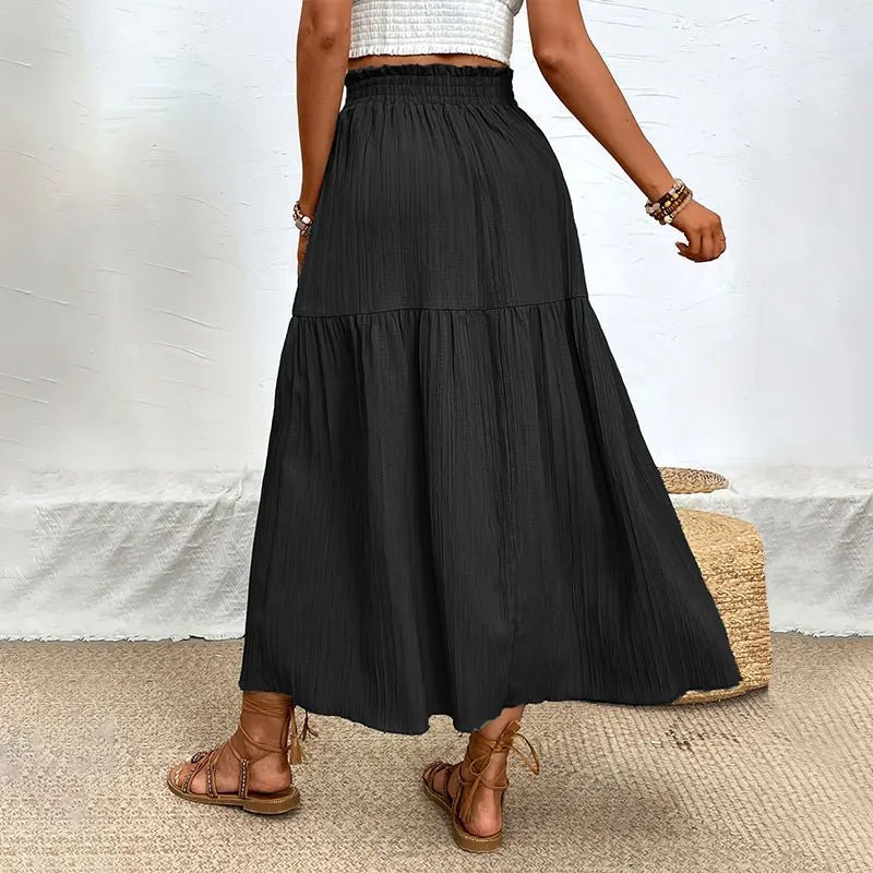 Maia Bohemian Midi Ruffle Skirt - Women's Fashion Skirt - Image 3