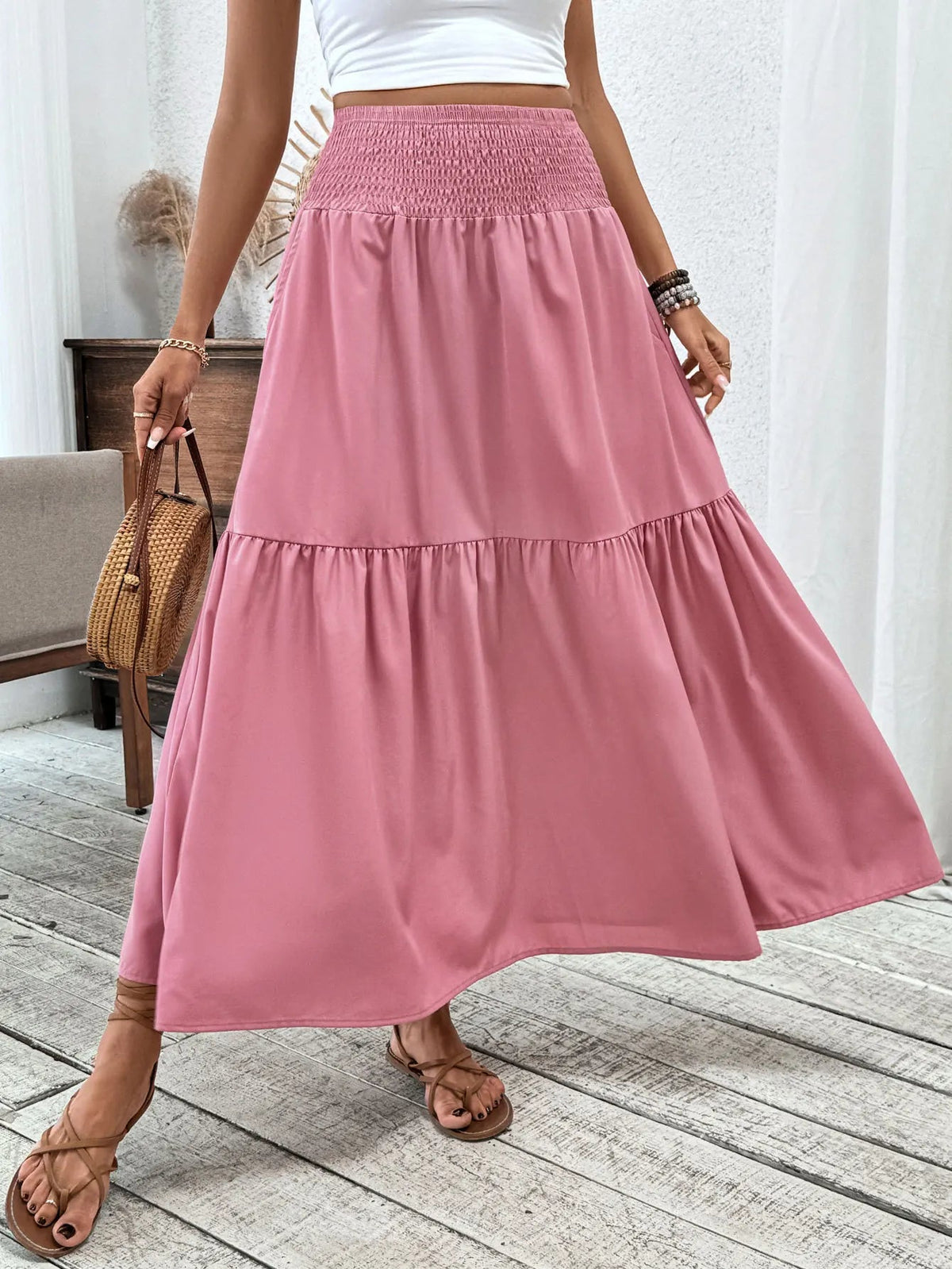 Rivka Boho Floral Maxi Skirt - Women's Fashion Skirt - Image 2