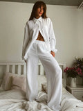Amanda Cotton Long Sleeved Pajamas Set - Women's Sleepwear