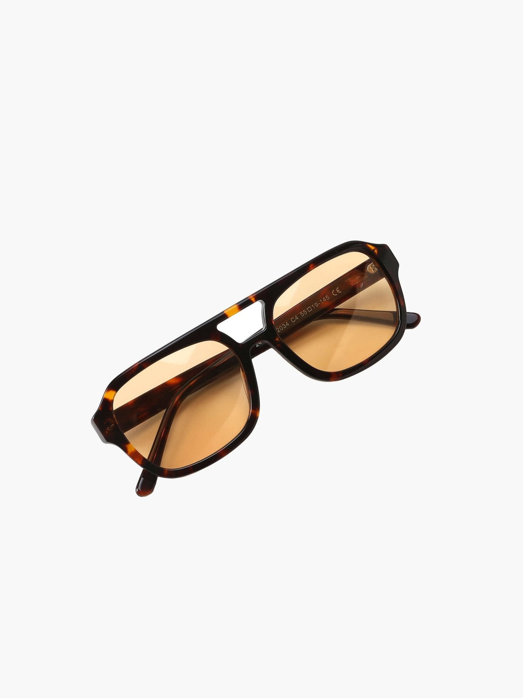 Zahra Vintage Aviator Sunglasses - Cinnamon-Tinted Lenses, Retro '70s Style - Image 3