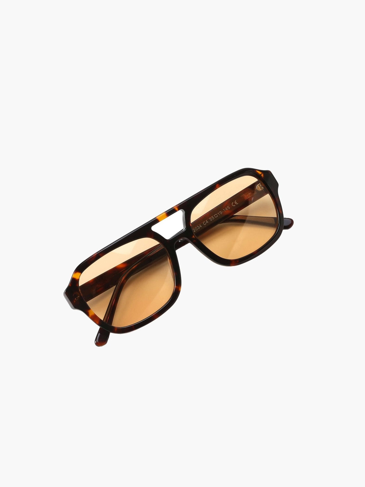 Zahra Vintage Aviator Sunglasses - Cinnamon-Tinted Lenses, Retro '70s Style - Image 3