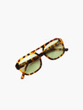 Zahra Vintage Aviator Sunglasses - Cinnamon-Tinted Lenses, Retro '70s Style
