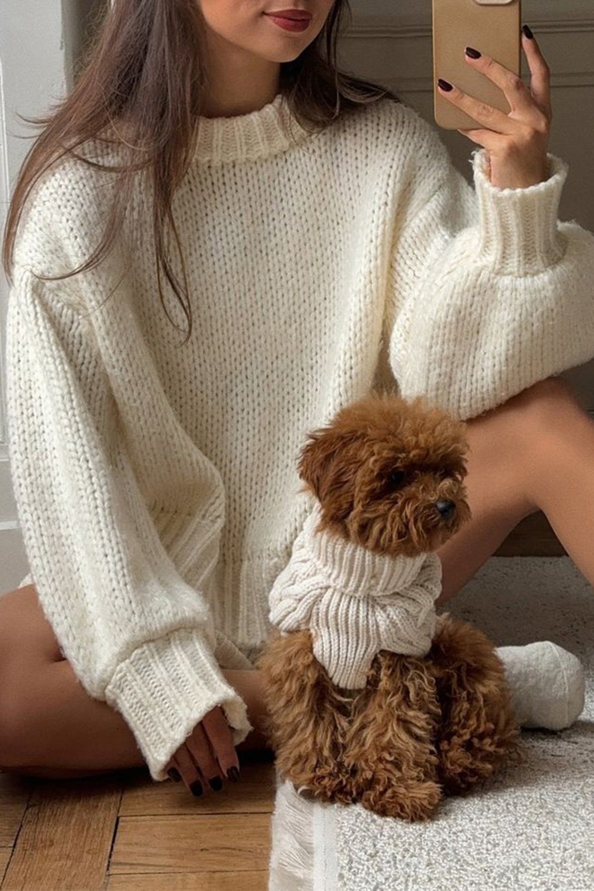 Amanda Crew Neck Layering Sweater - Women's Cozy Knitwear - Image 4