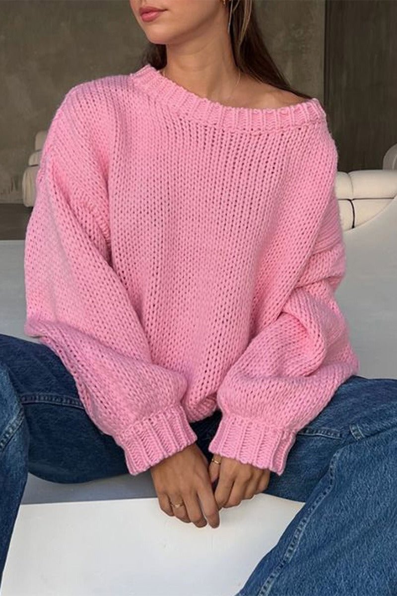 Amanda Crew Neck Layering Sweater - Women's Cozy Knitwear - Image 9