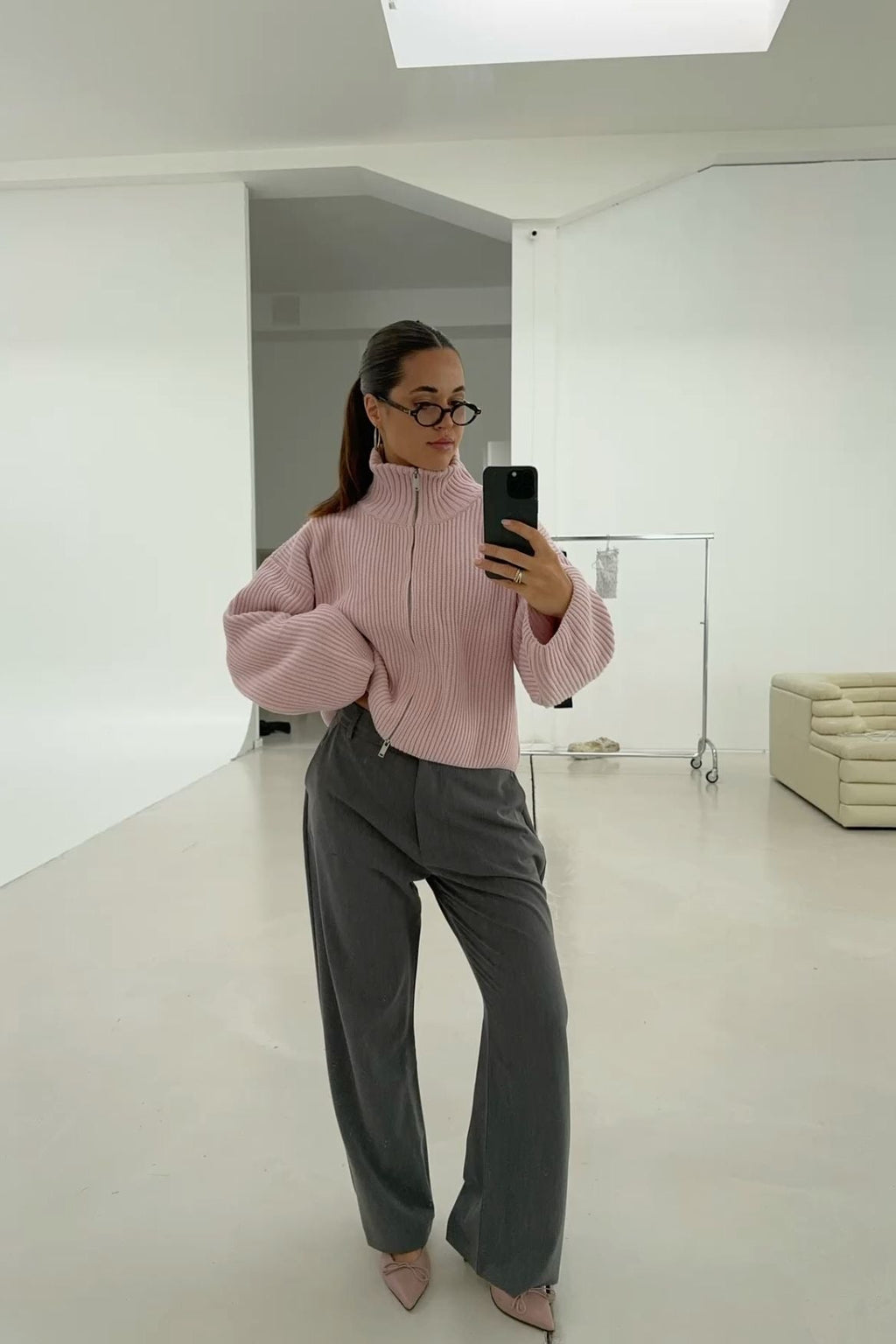 Daniela Oversized Ribbed Zip-Up Sweater - Women's Cozy Knitwear - Image 2