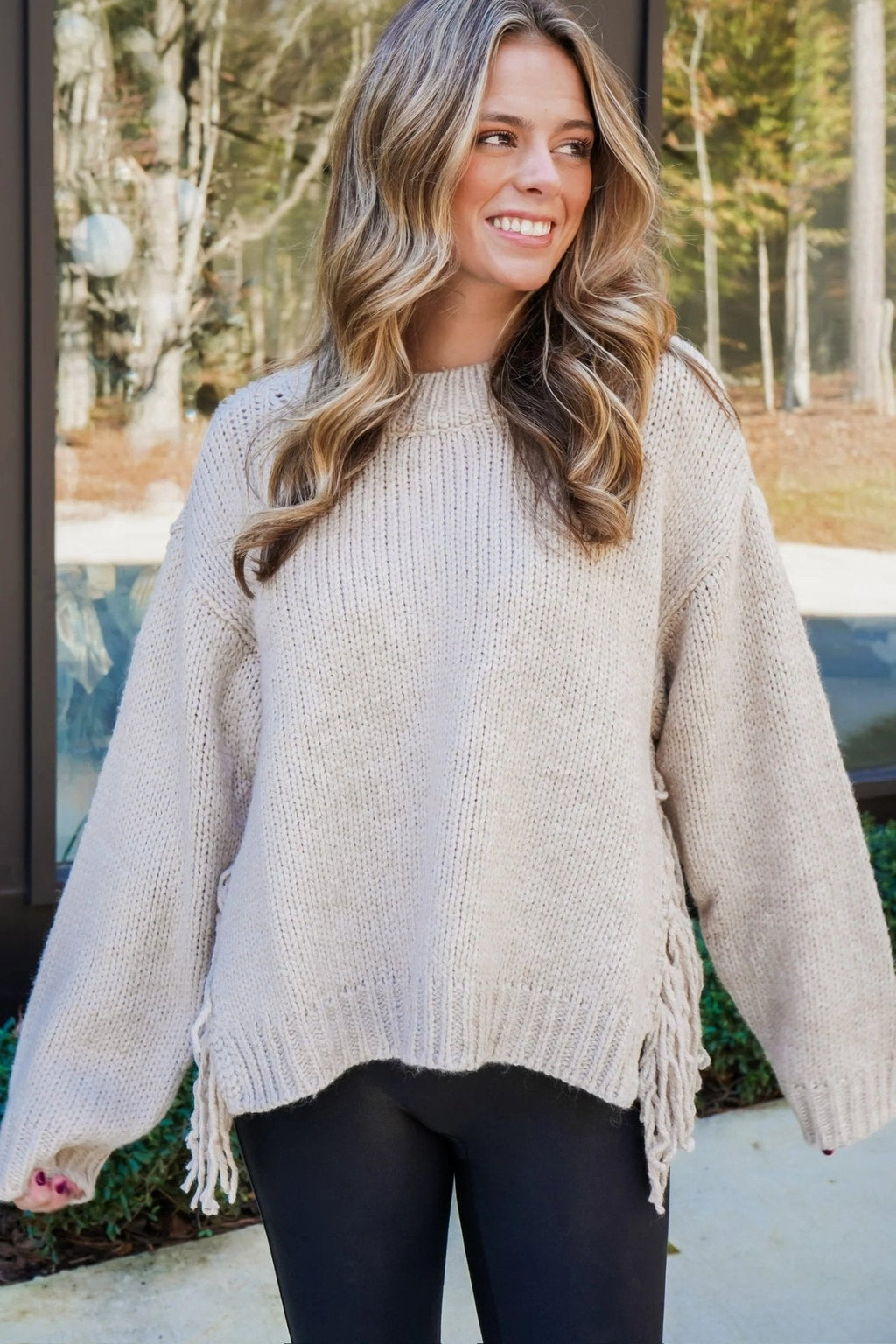 Kelly Tassel Knit Sweater - Women's Cozy Knitwear