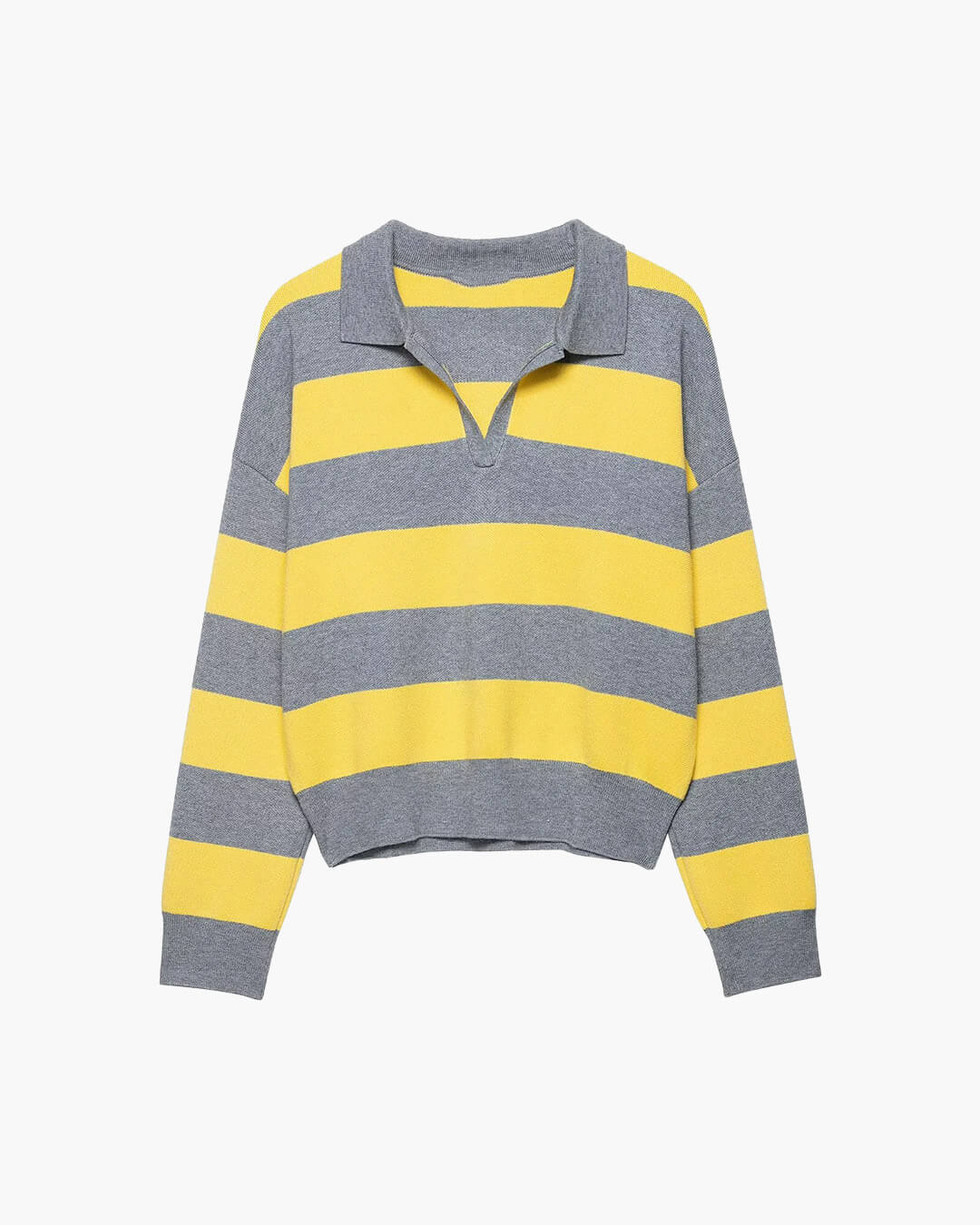 Una Striped Knitted V-Neck Pullover - Women's Cozy Knitwear - Image 4