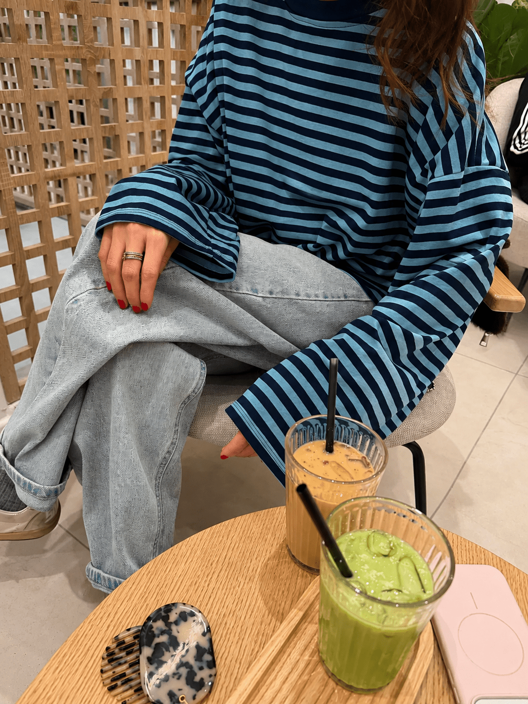 Vivien Striped Oversized Knit Sweater - Women's Cozy Knitwear - Image 26