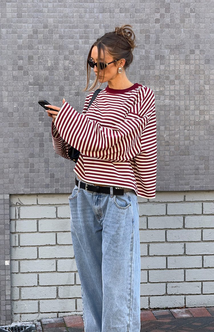 Vivien Striped Oversized Knit Sweater - Women's Cozy Knitwear - Image 21