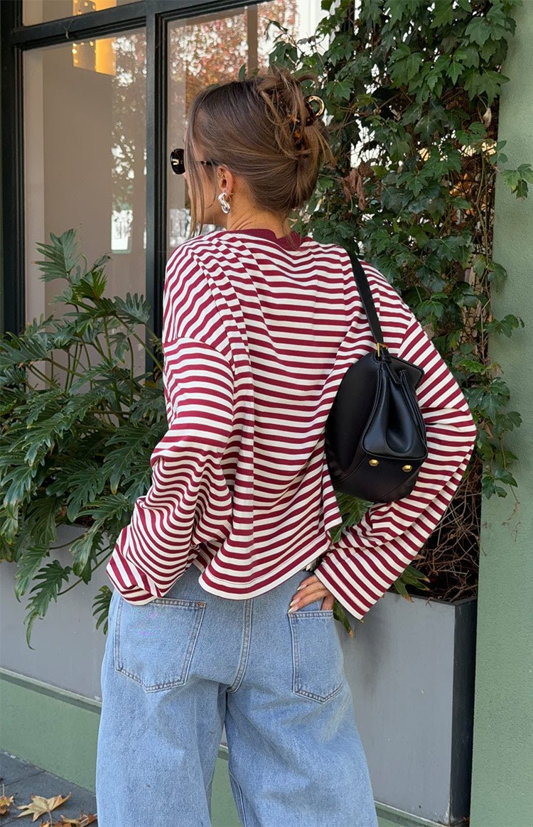Vivien Striped Oversized Knit Sweater - Women's Cozy Knitwear - Image 23