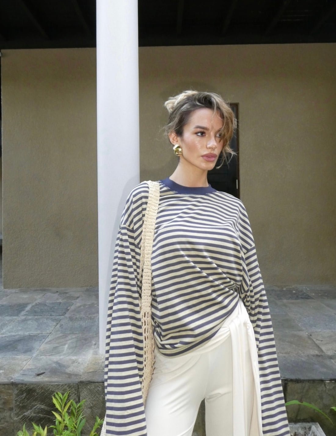 Vivien Striped Oversized Knit Sweater - Women's Cozy Knitwear - Image 16