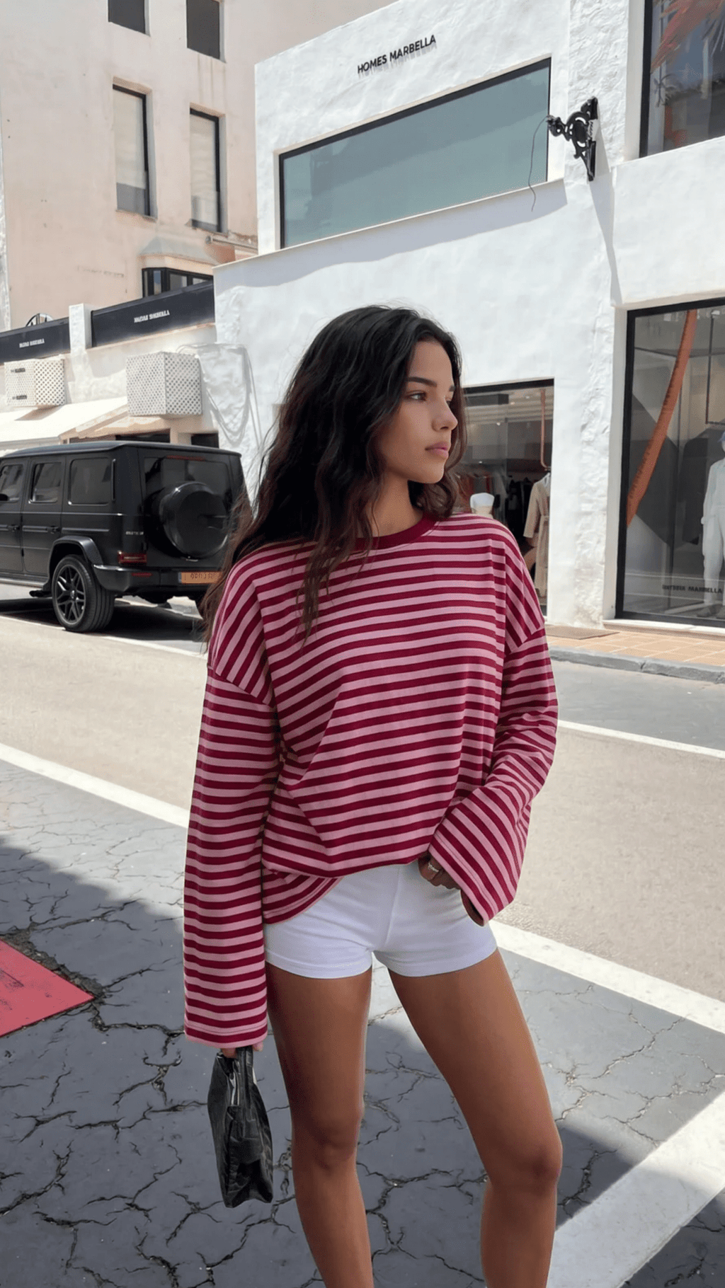 Vivien Striped Oversized Knit Sweater - Women's Cozy Knitwear